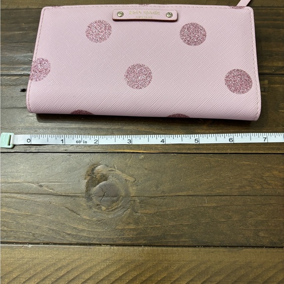 Kate Spade Haven Lane Stacy Bifold Wallet with Glitter Polka Dots - Picture 8 of 9